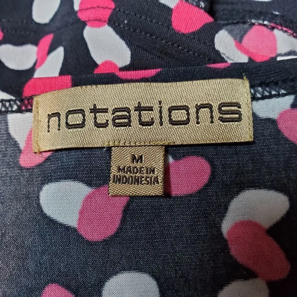 Notations  Black, Pink, & White Blouse (M) - Image 6