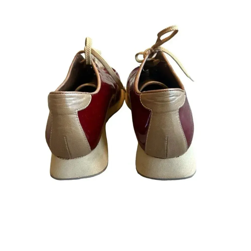 Paul Green Munchen Patent Leather Lace-Up Sneakers Wedge Casual Size 8.5 Women's - Image 6