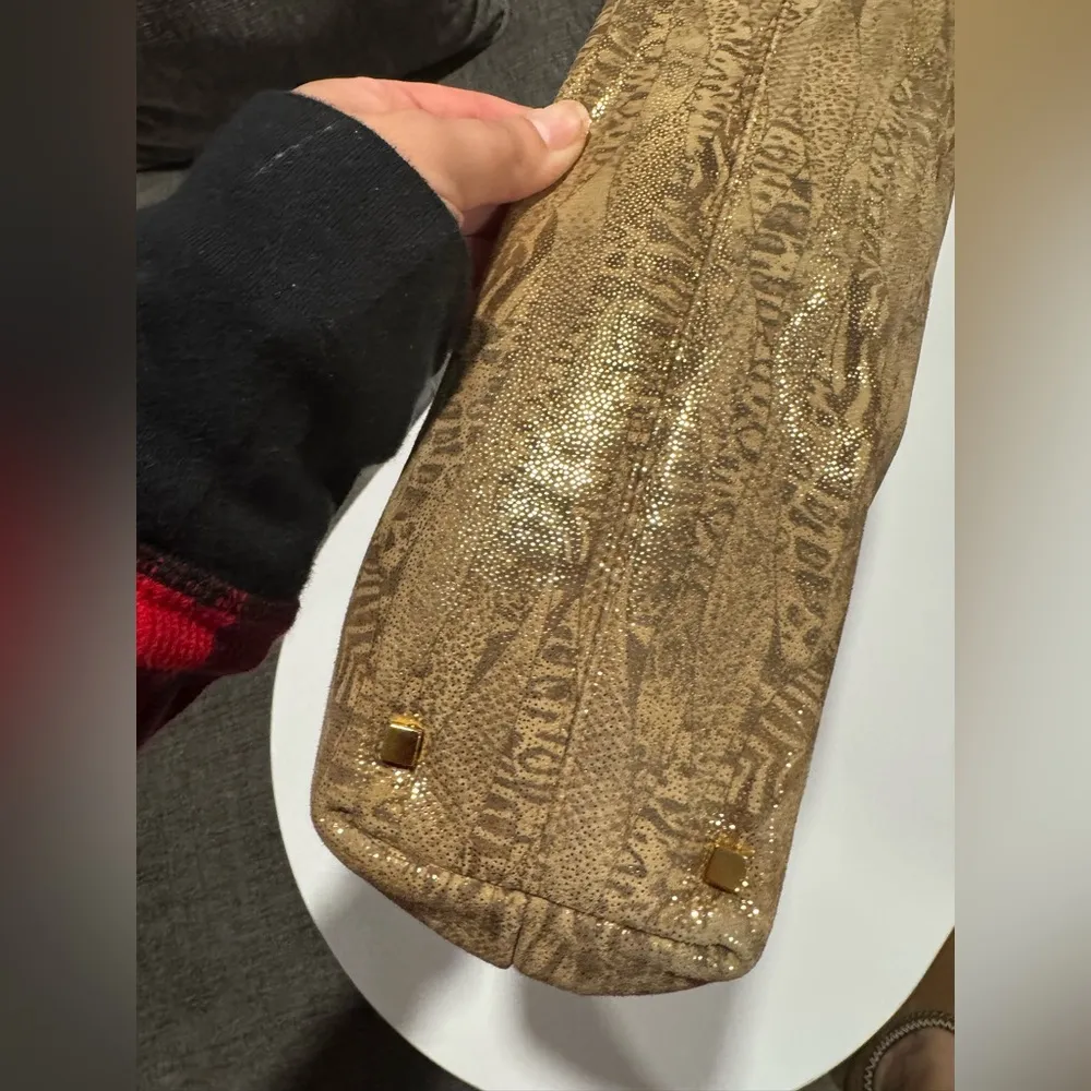 Stuart Weitzman Brown Satchel with Wooden Handles - Image 12