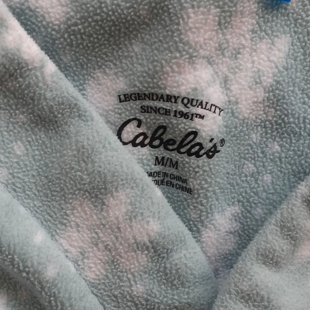Cabela's Snow Flake Fleece Night Shirt SIZE M - Image 3