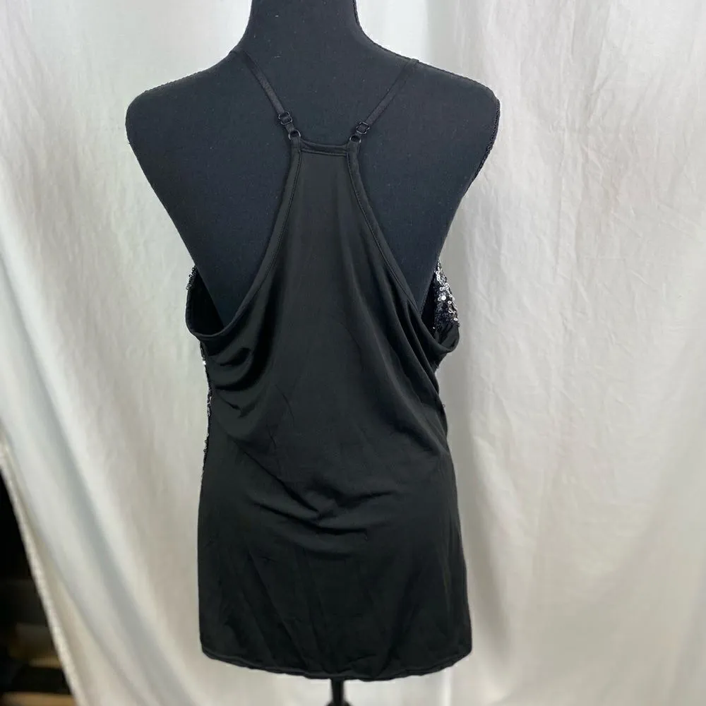 #700 BOUTIQUE Sequined Halter Loose fit Top Silver Size XL - Image 5