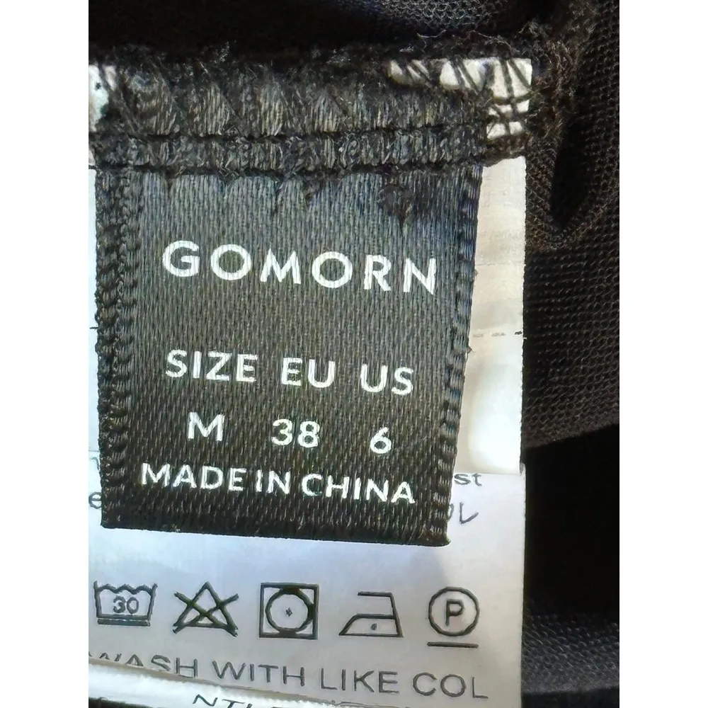 Gomorn Black Maxi Dress Cutout Tie Back Sleeveless Party Cocktail Size M Size M - Image 4