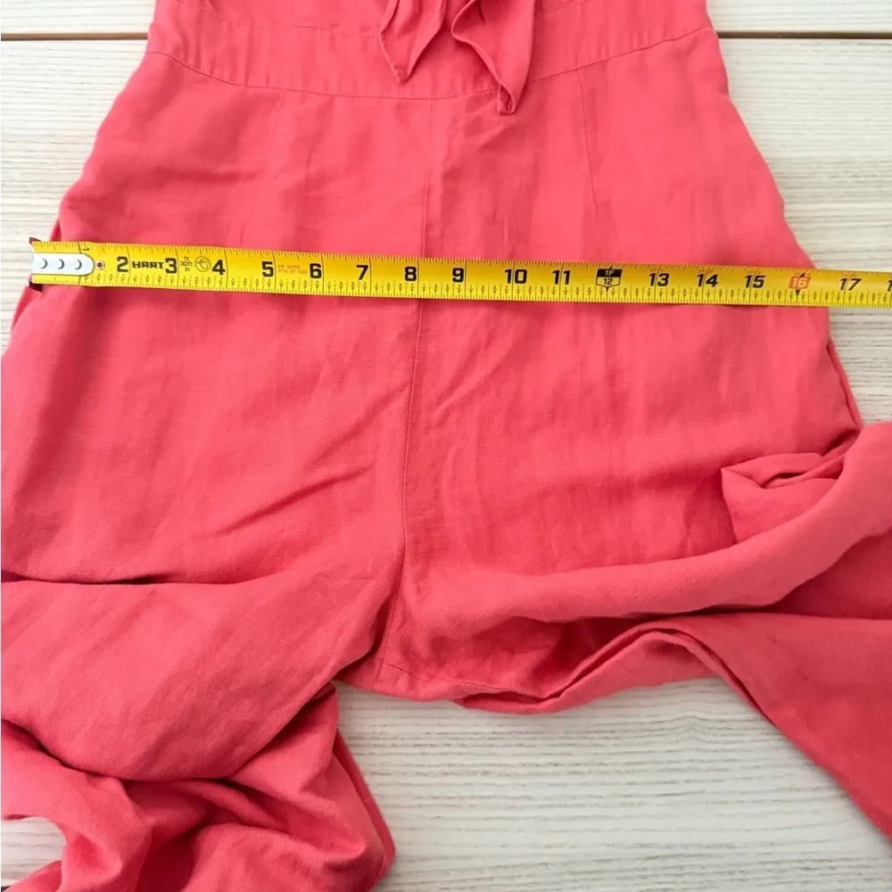 Derek Lam Strapless jumpsuit Crosby coral red women linen size 40 - Image 13