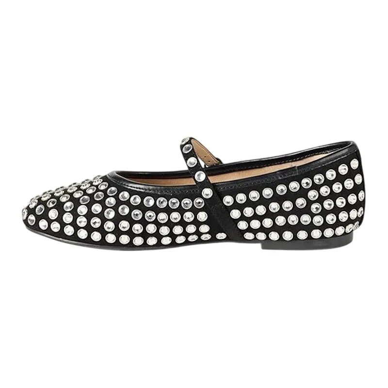 BRAND NEW ~ NWT ~ The Drop Black Studded Katy Mary Jane Flat ~ Women's 6 1/2 Size 6.5 - Image 2