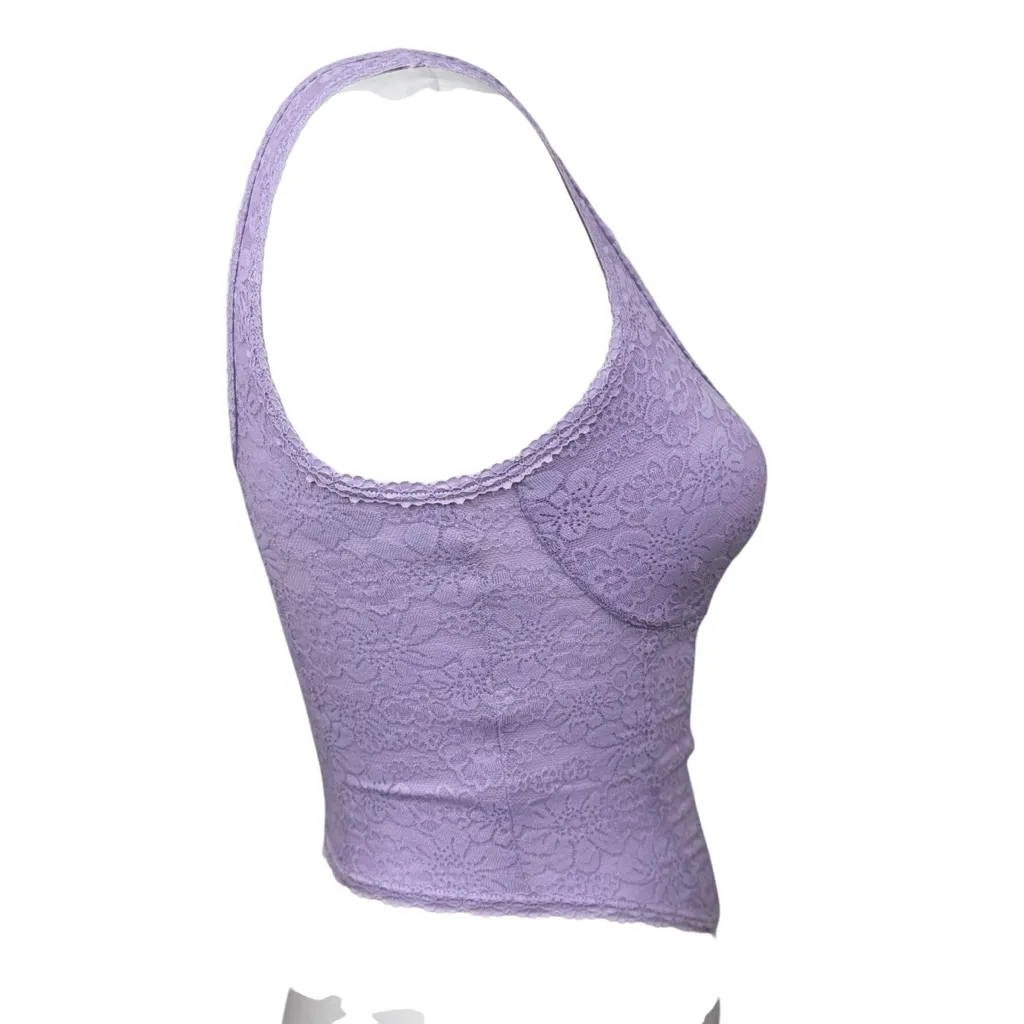 NWT PiNK Victoria’s Secret The Cinched Corset Lavender Lace Bralette Tank Top L - Image 6