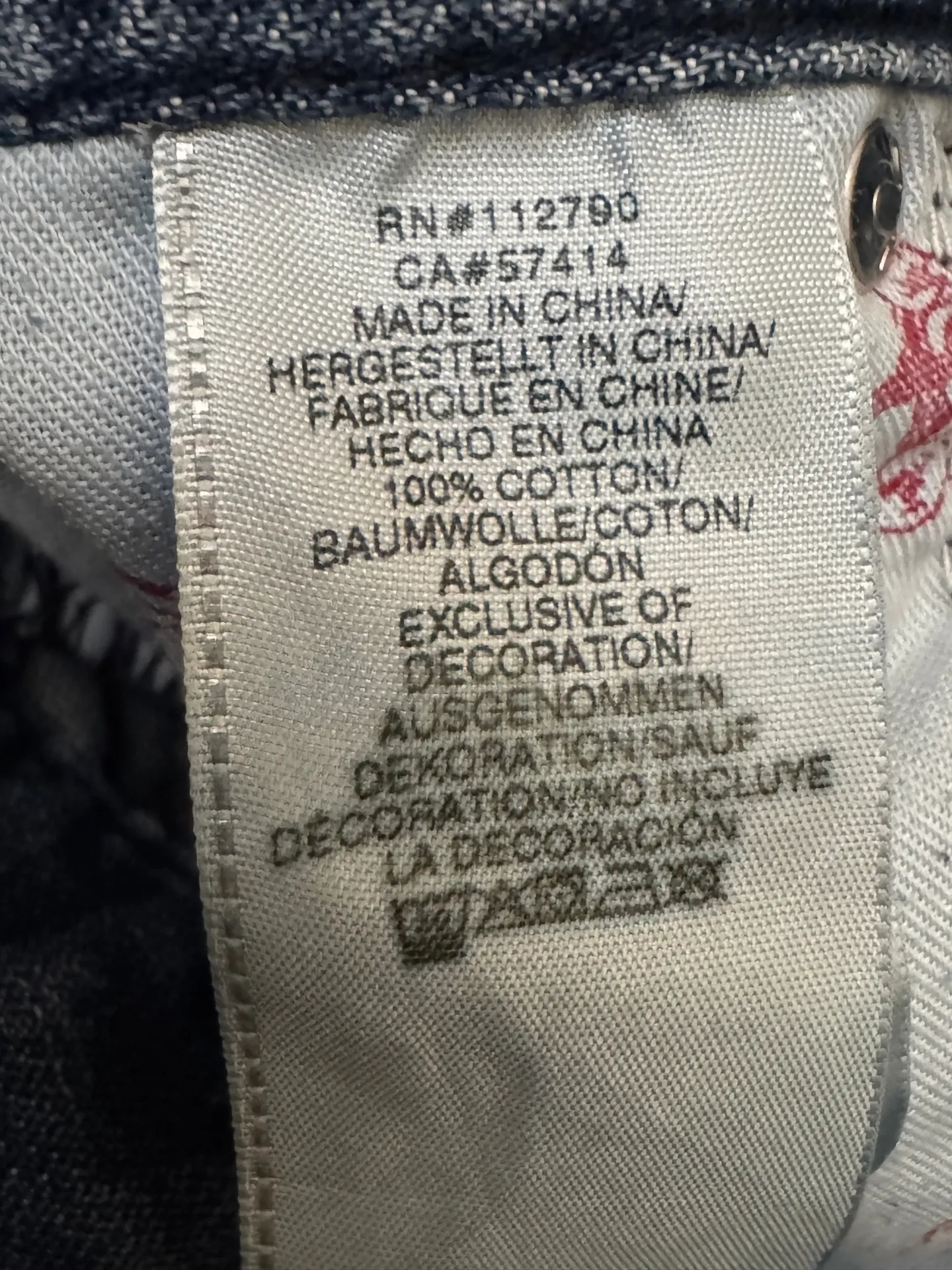 True Religion Men's Plaid Insert Big T Straight Slim Denim Jeans Size 30/32 - Image 16