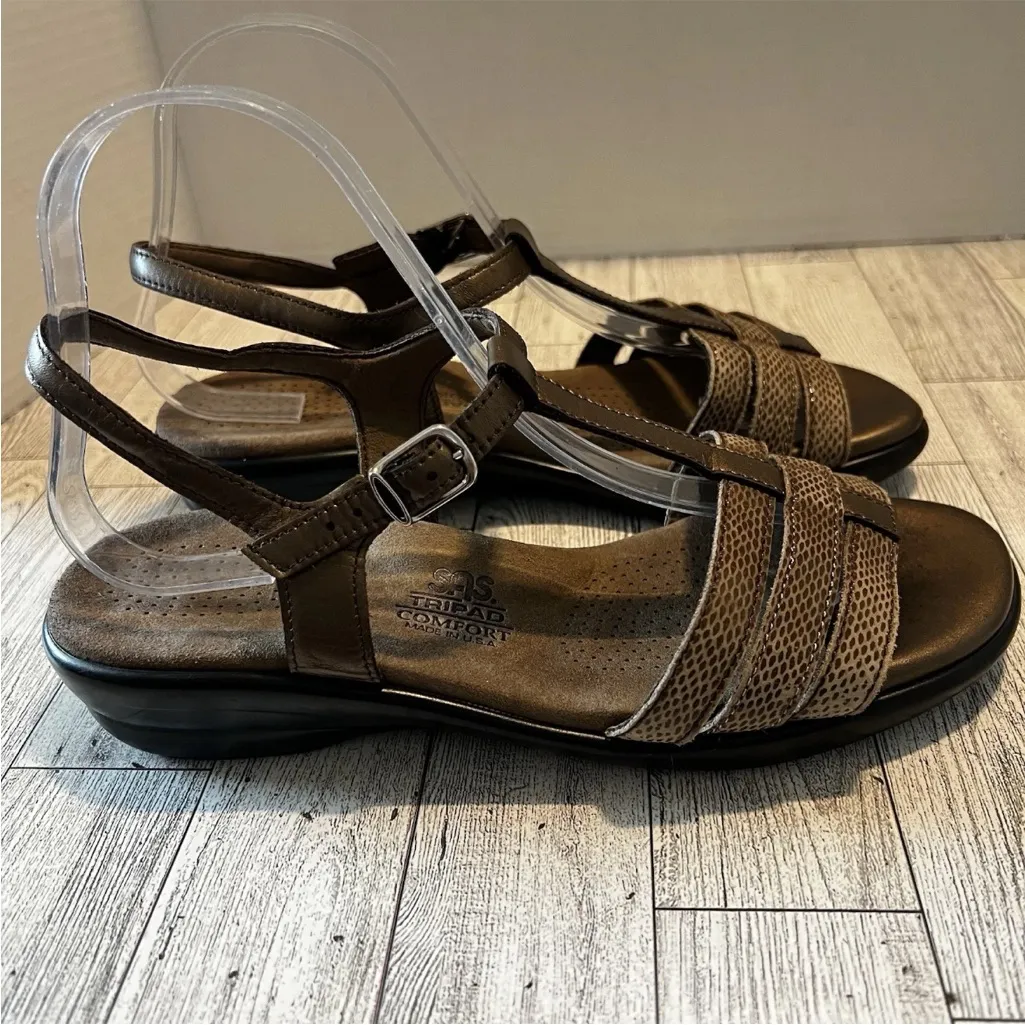 SAS Tripad Comfort Capri Bronze Leather Snake Print T - Image 2