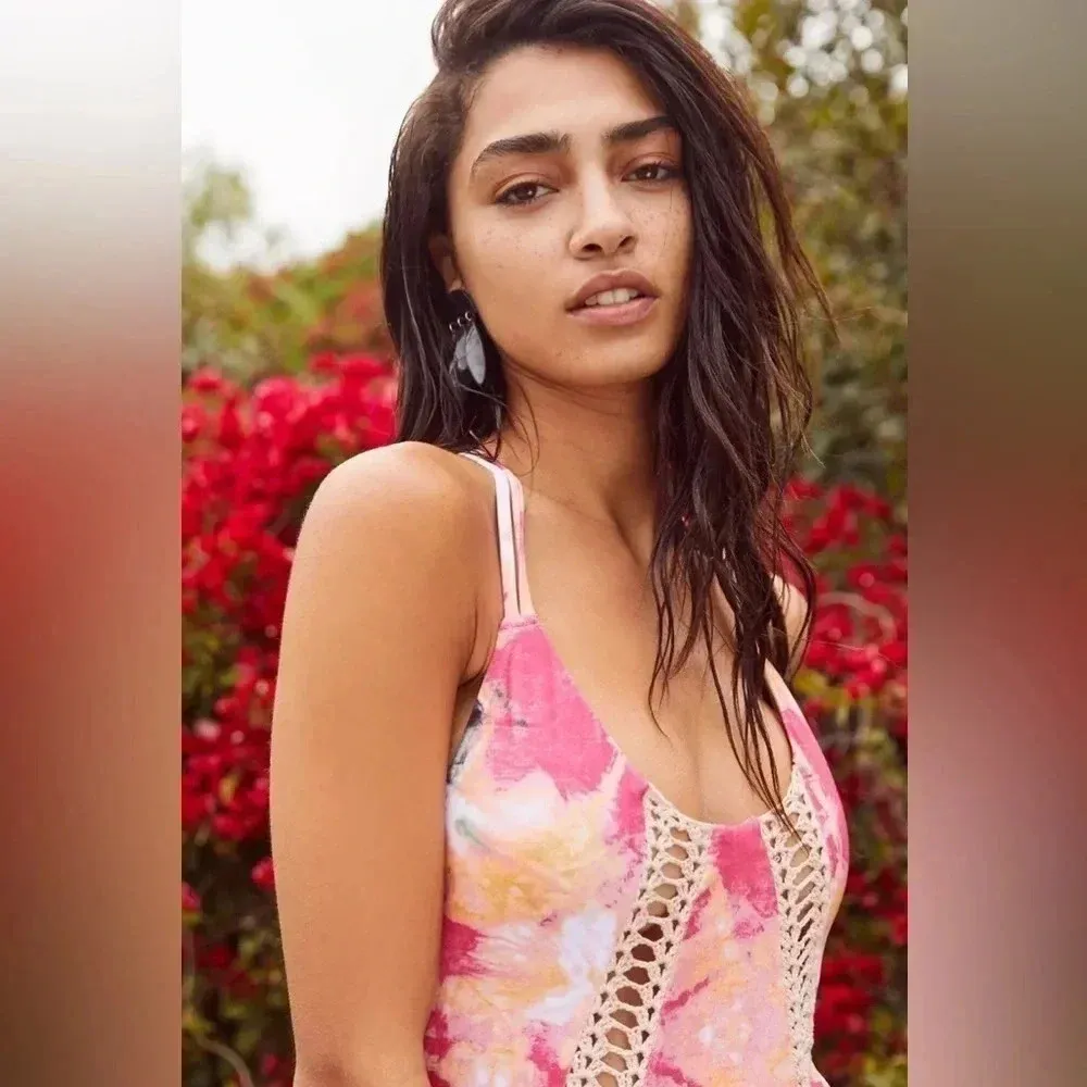 Urban Outfitters Out From Under Micah Crochet Printed One-Piece Swimsuit Size S - Image 3