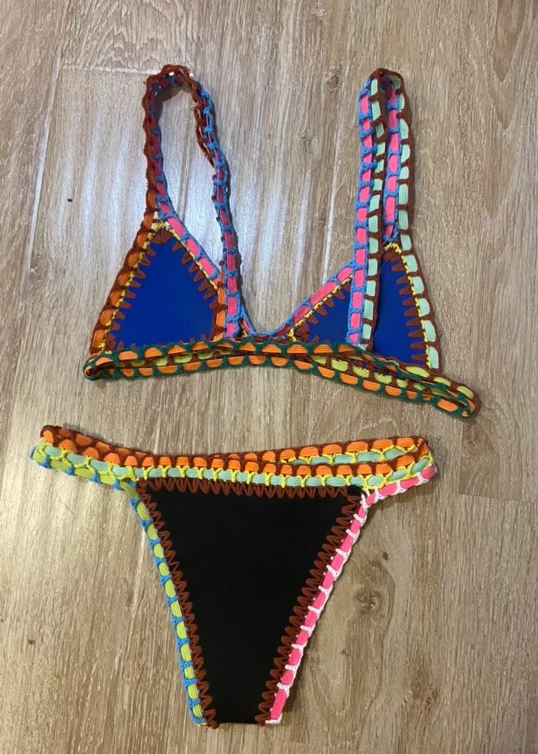 Reversible Crochet Bikini Black - Image 2