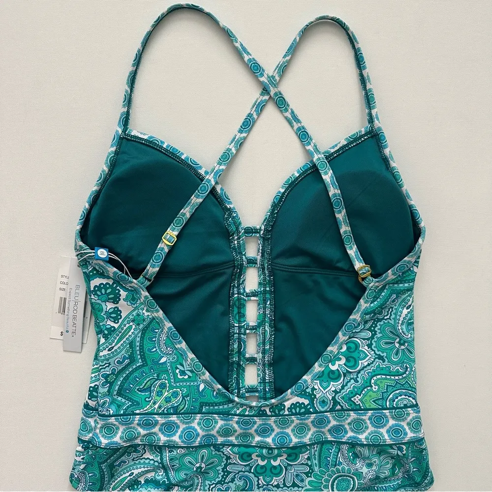 Bleu Rod Beattie COASTAL COOL PLUNGE ONE-PIECE SWIMSUIT Size 8 Women - Image 10