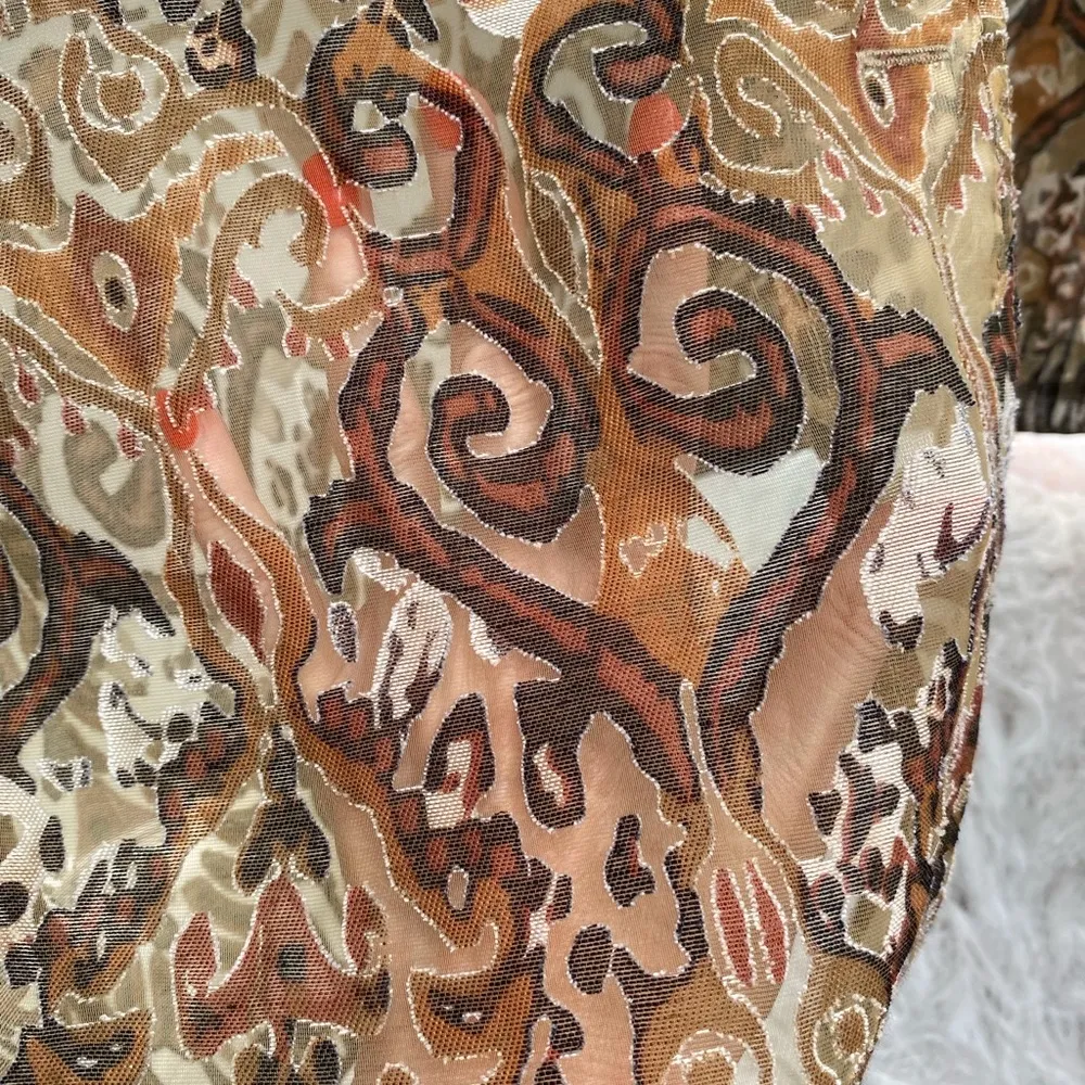 Women’s Animal Print Burnout Button Up Blouse - Image 6