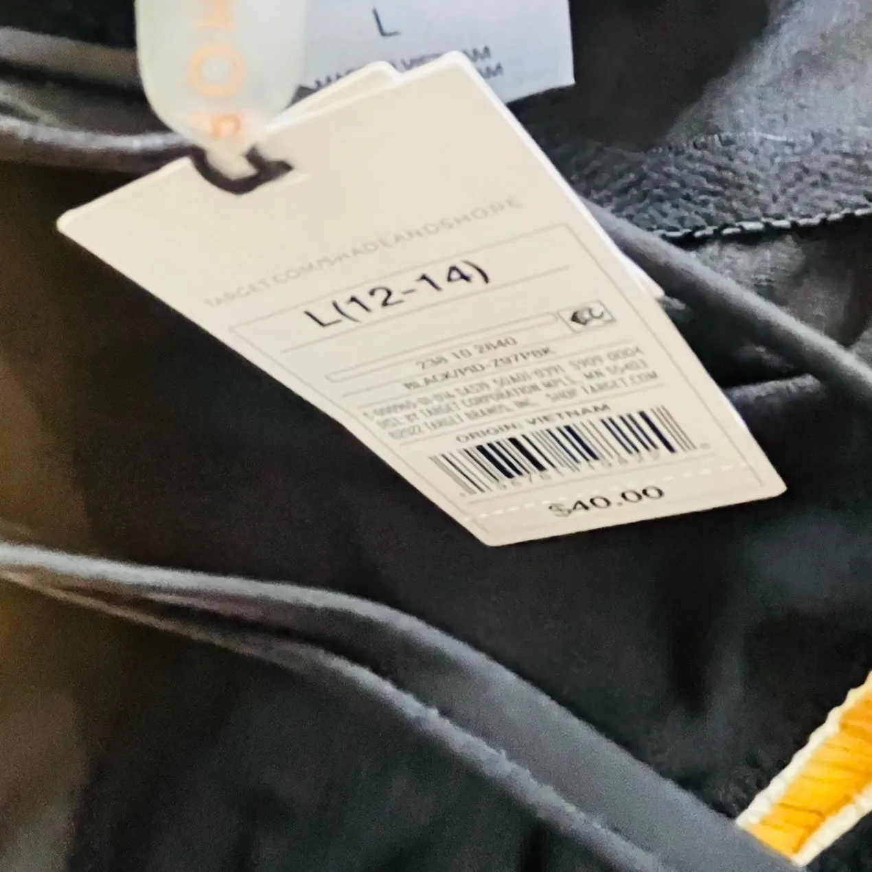 Shade Shore Black Lace Trim Plunge Halter One Piece Swimsuit Size L NWT - Image 7