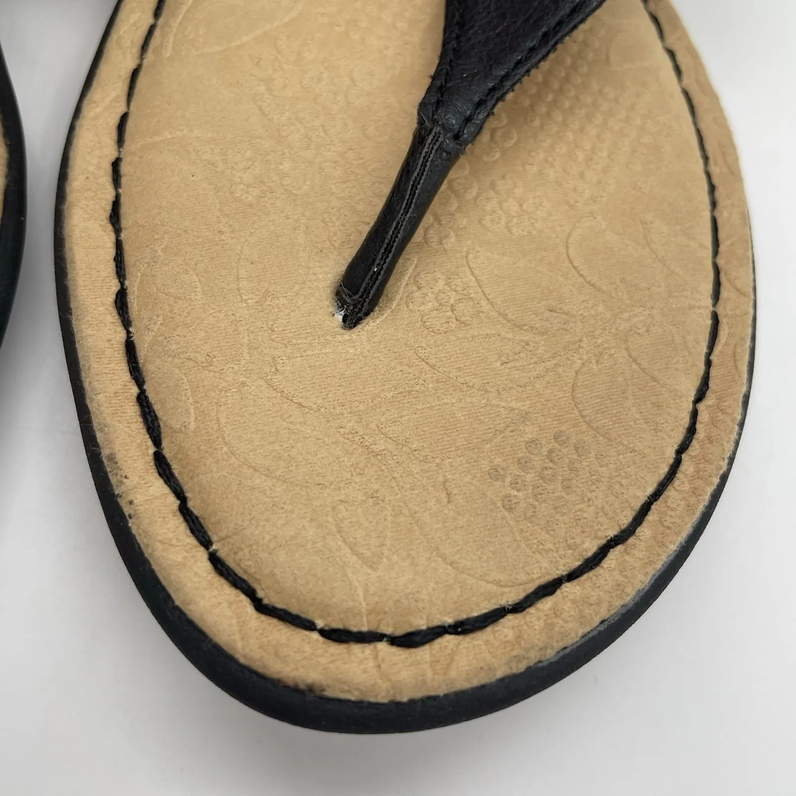 BOC Womens 7 Shoes Black Born Concept Thong Flip Flops‎ Sandals Bow Detail - Image 15