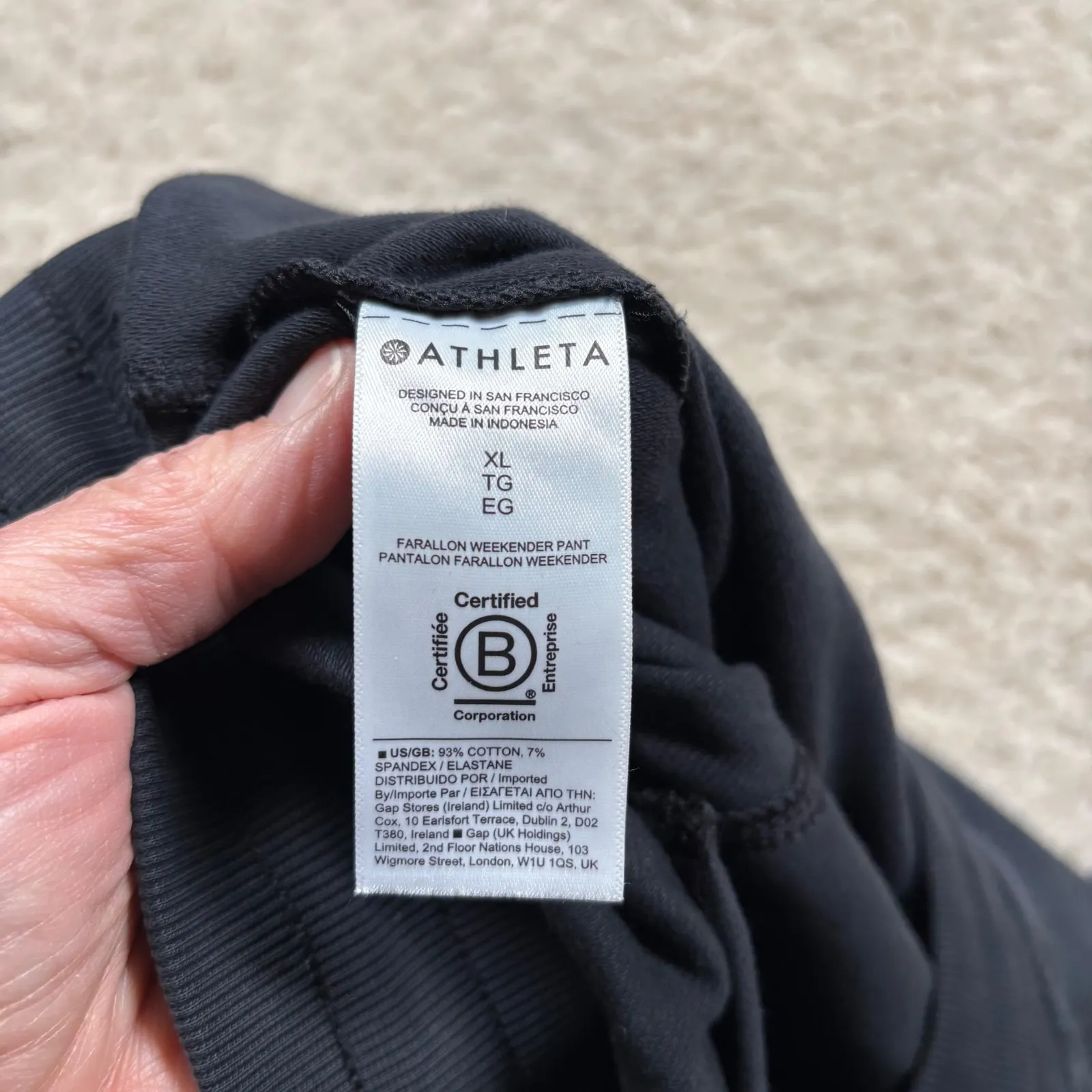 Athleta Farallon Weekender Pant Charcoal Gray Cropped Jogger Womens XL - Image 8