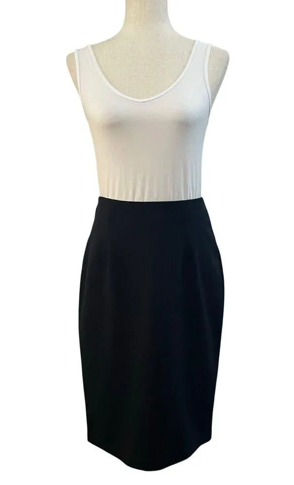 Eileen Fisher Short Pencil Skirt Elastic Waist Pull On Black Women's Size S - Image 3