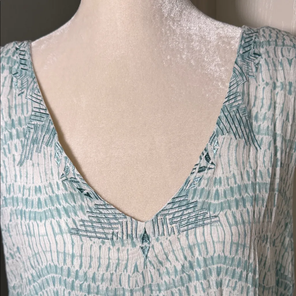 Carve Designs Teal and White Romper - Image 4