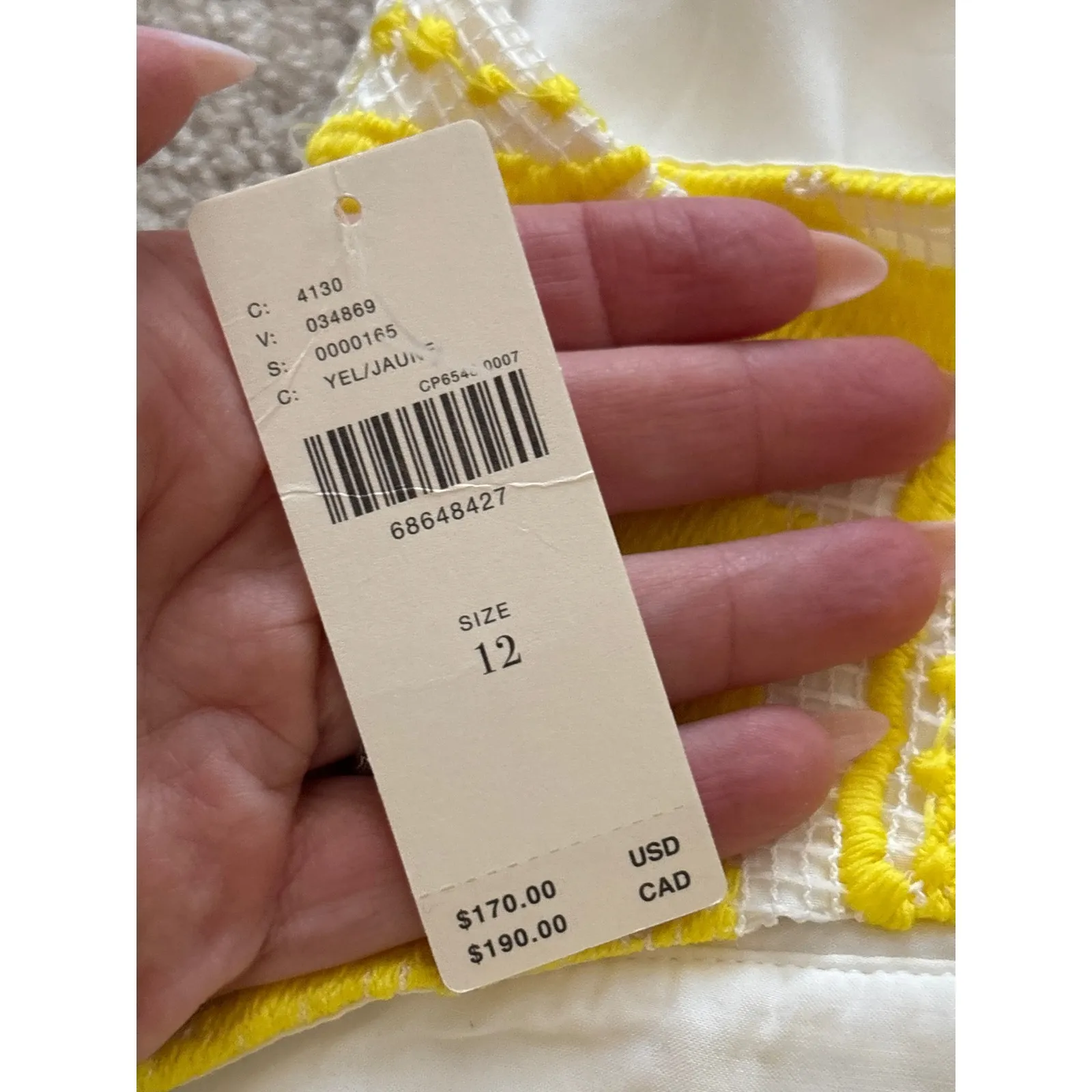 Maeve by Anthropologie Yellow Floral Cutout Strappy Mini Dress Size 12 NWT - Image 8