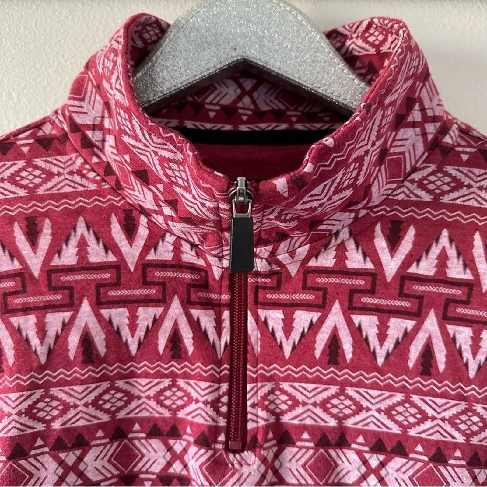 Powder River Outfitters Collection by Panhandle Red Quarter Zip Pullover Size XL - Image 4