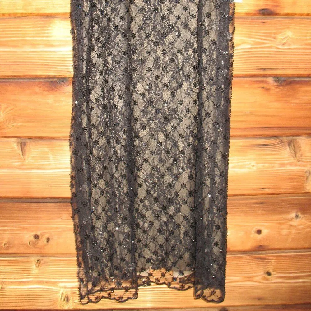 NWT Mac Duggal Embellished Feather Strapless Column Dress Black Size 12 - Image 12