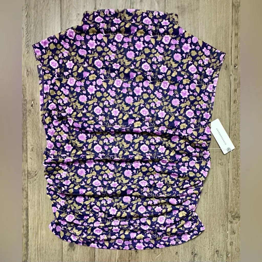 NWT Anthropologie Maeve Mock-Neck Mesh Muscle Top - XL - Navy - Image 2