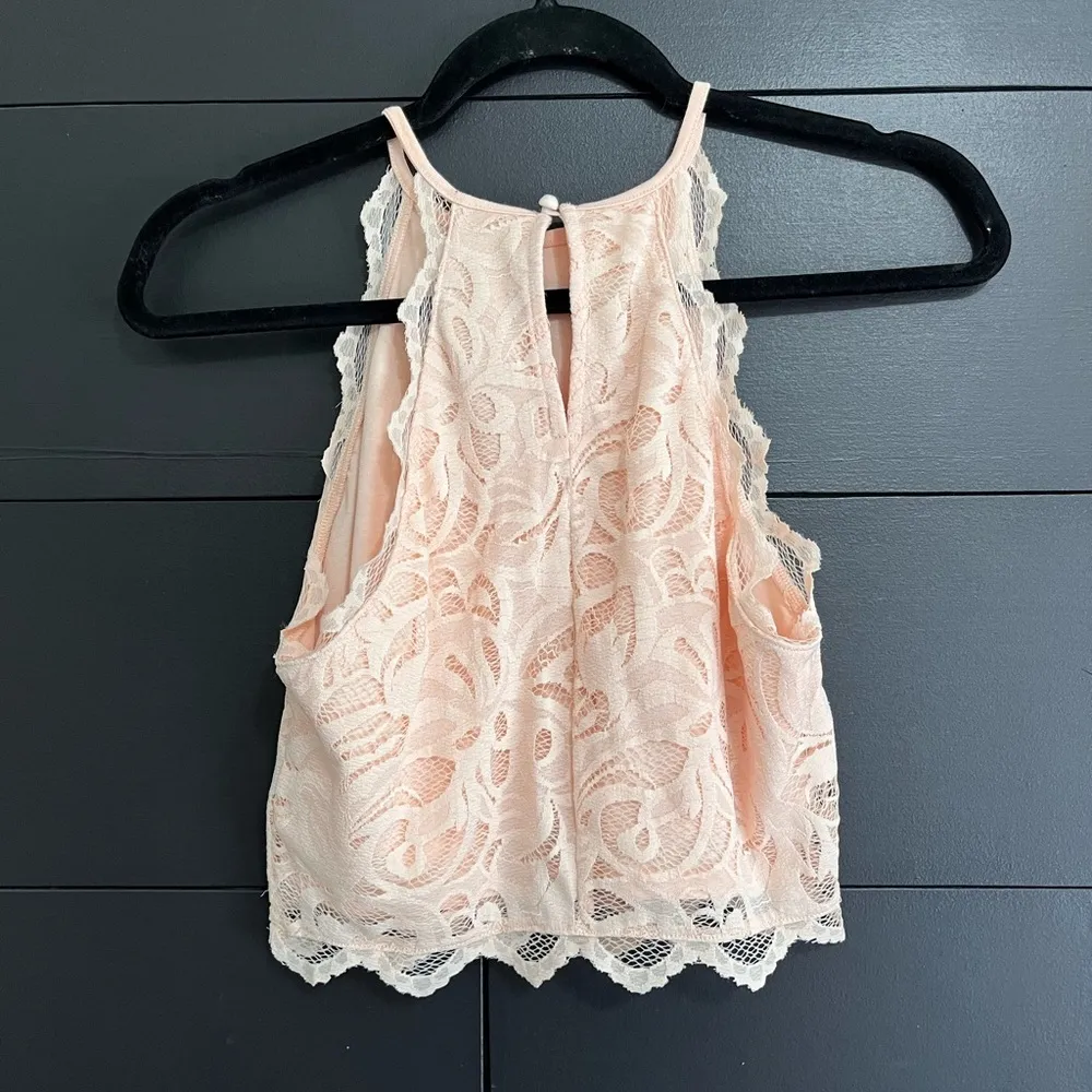 H&M Full Lace Lined Powder Pink Tank Top Women’s Sz 8 (Medium) EUC - Image 4