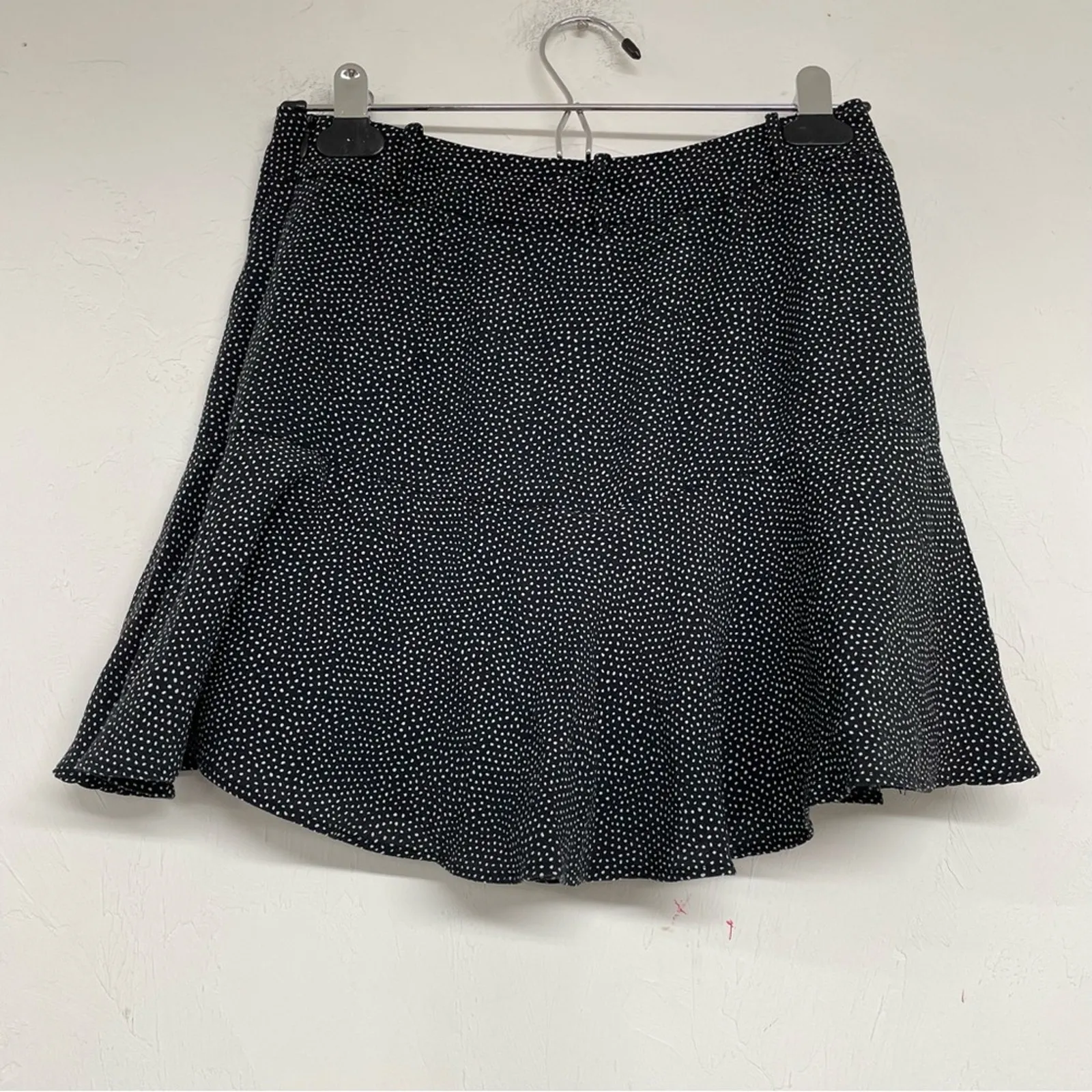 Zara Black & White Polka Dot Flared Mini Skirt Womens S Coquette Girly Twee - Image 3