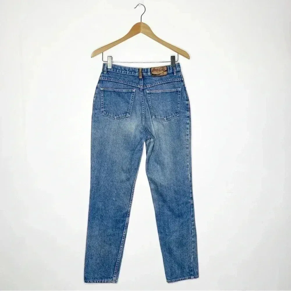 Coco-Cola Vintage Straight Leg High Rise Jeans Women's Size 12 1980's - Image 11