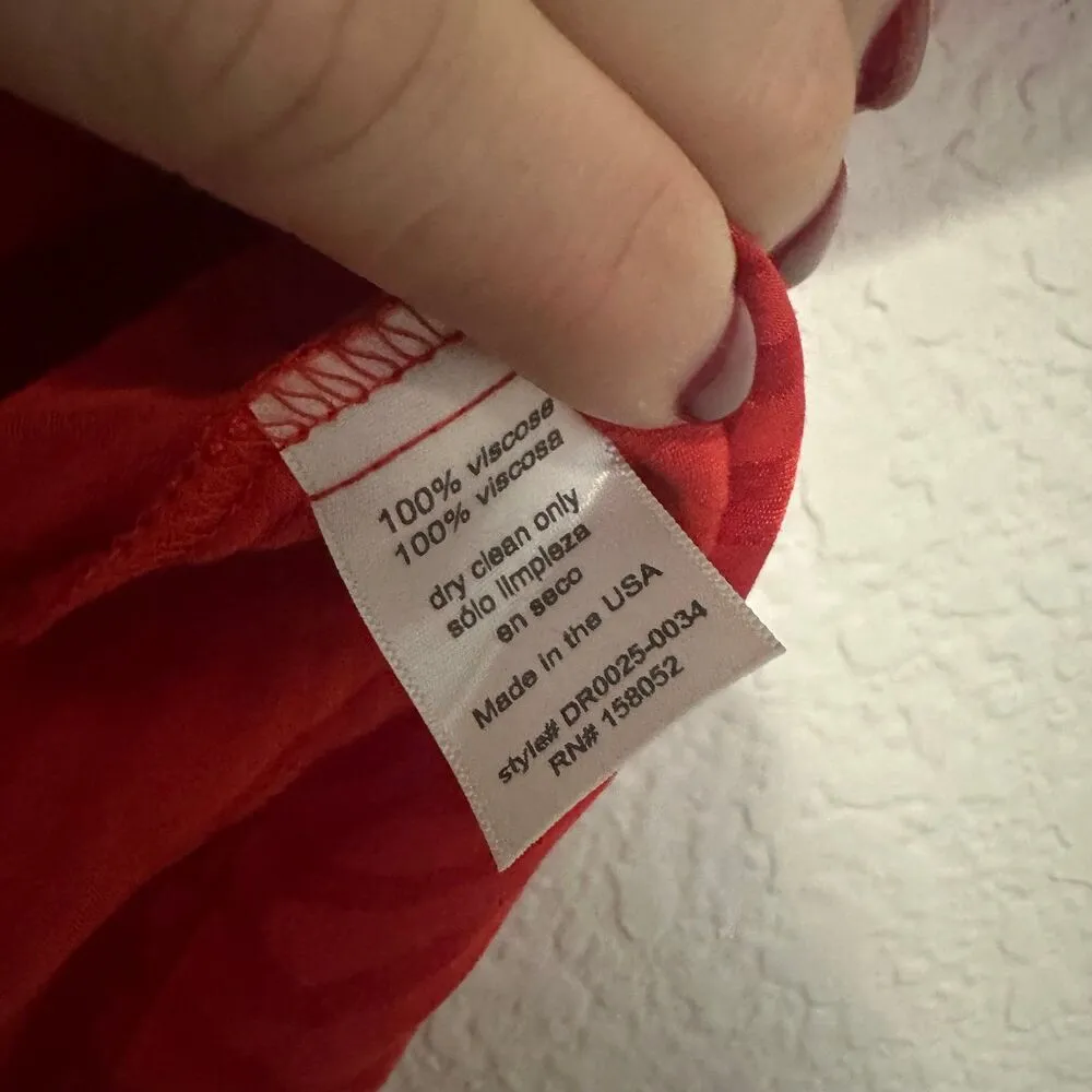 Sun Becomes Her WILDFLOWER WRAP MINI Size 4 Red - Image 6