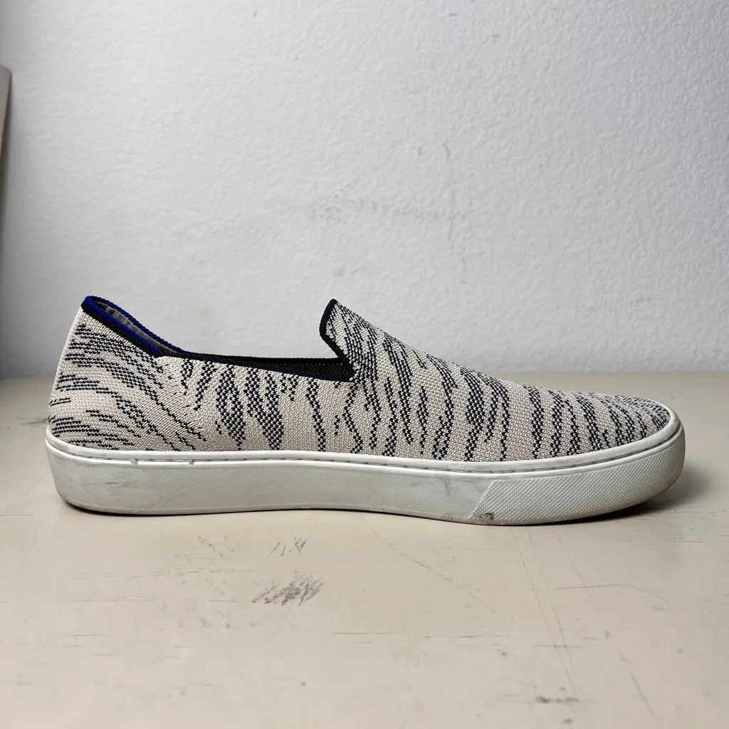 Rothy’s The Sneaker Maritime Tiger Blue Ivory Retired Women’s 10.5 - Image 6