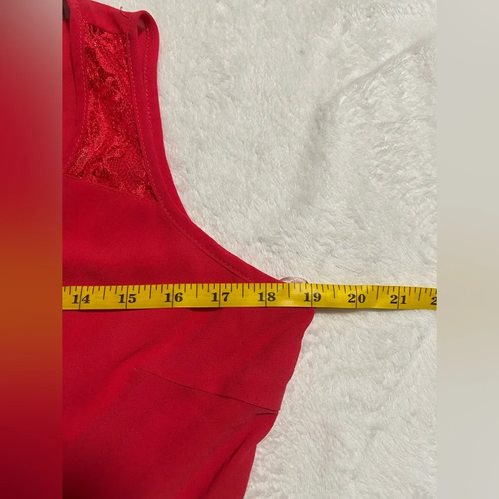 Forever 21 Hot Pink Peekaboo Lace Chiffon Mini Dress - Image 5