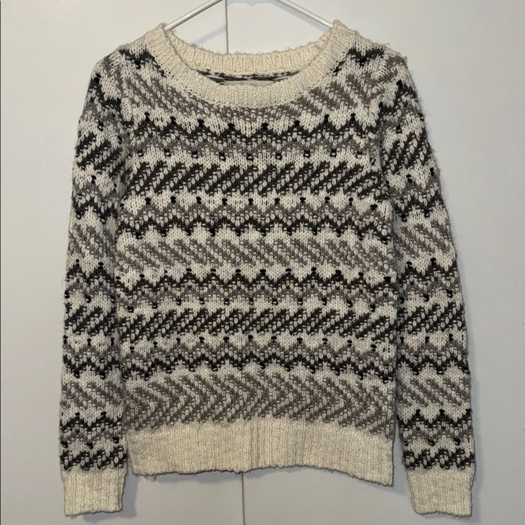 Ann Taylor LOFT Wool Alpaca Blend Chunky Knit Sweater Long Sleeve Women’s XS - Image 3