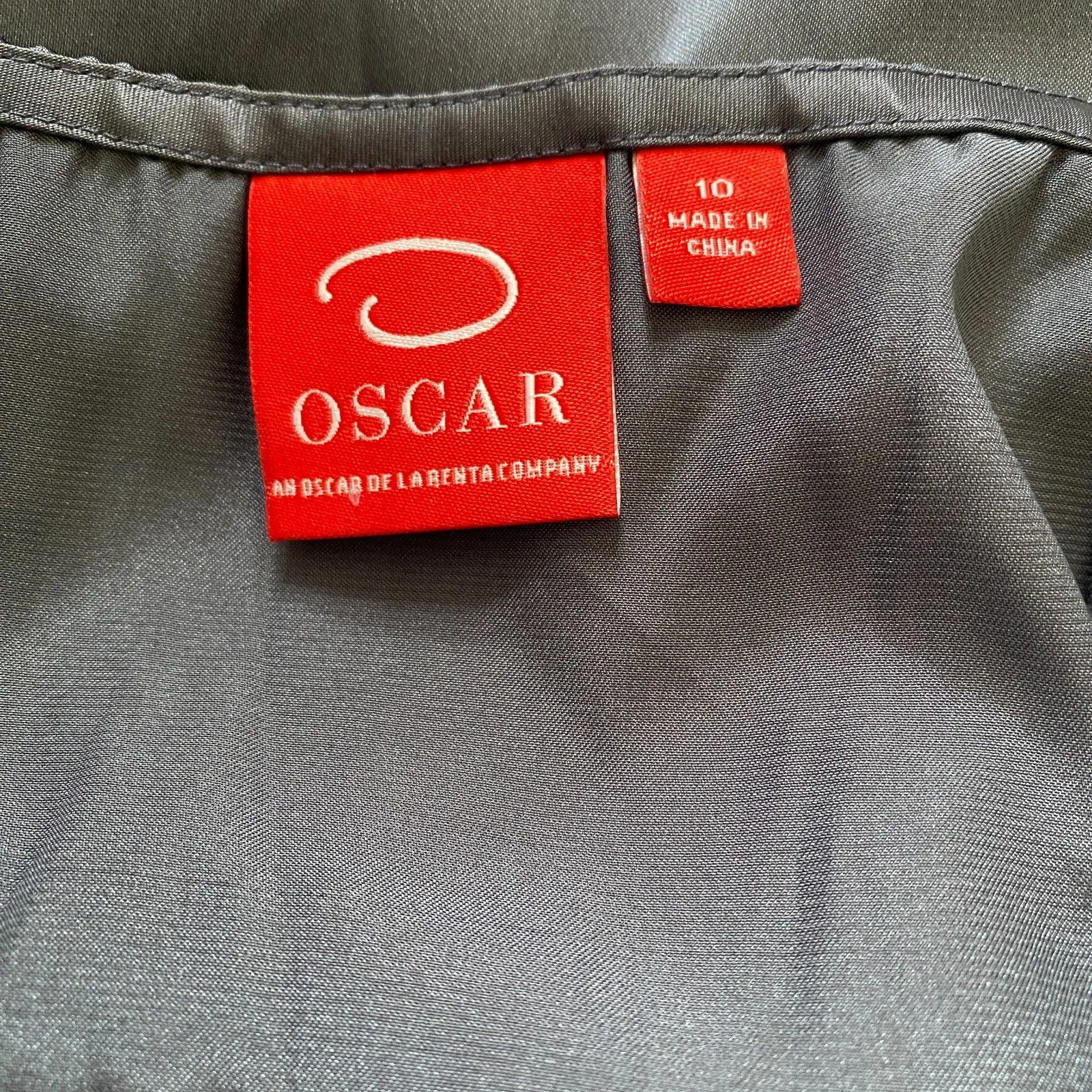 Oscar by Oscar de la Renta Zipper Sleeveless V Neck Tank Top Blouse Chic Sz 10 Blue - Image 5