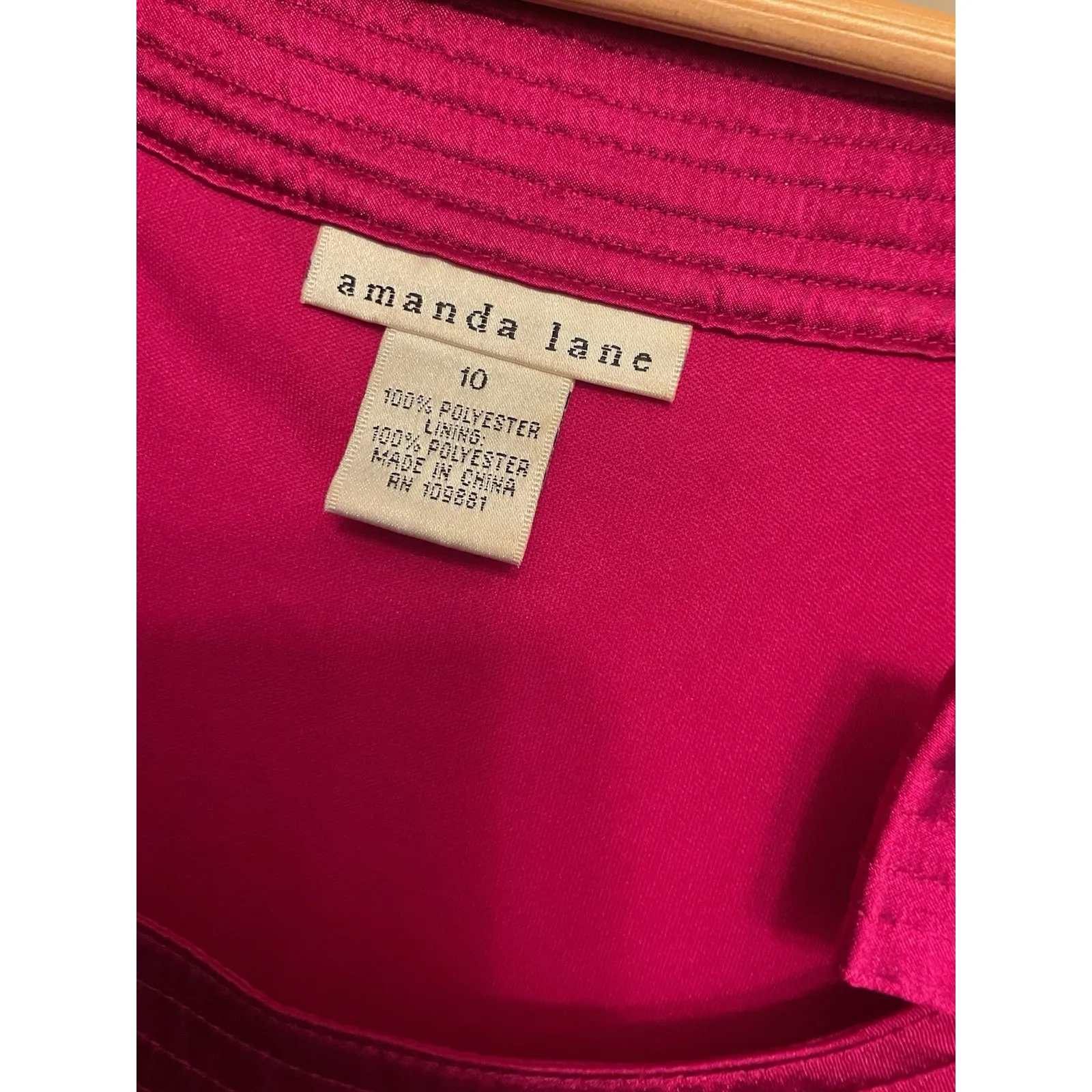 Amanda Lane Pink accordion chiffon ruffle dress size‎ 10 - Image 4