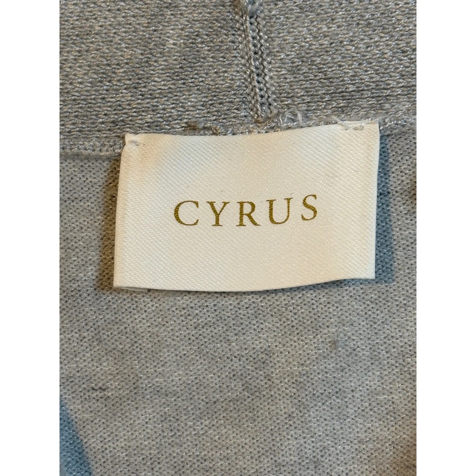 CYRUS Color‎ Block Cardigan Women Size Large Gray White Brown Long Sleeve - Image 4