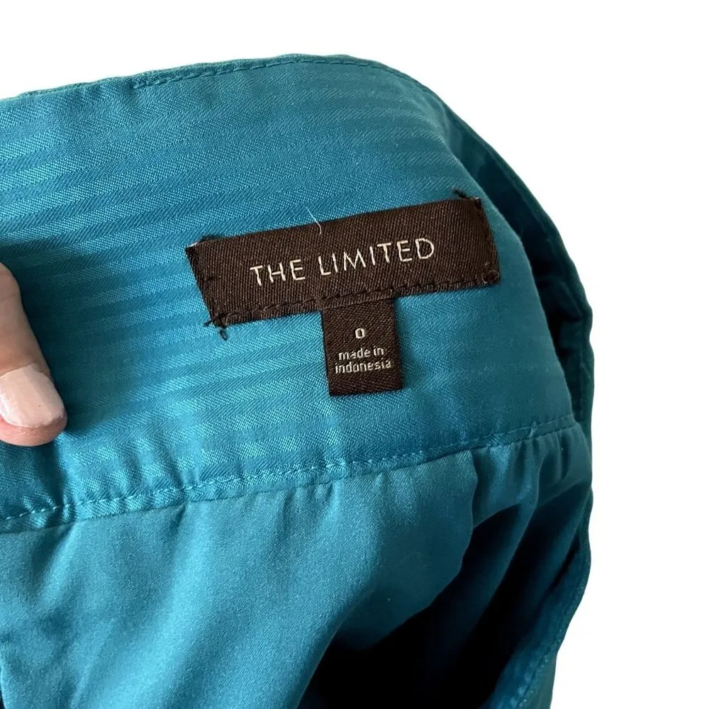 The Limited teal blue business casual knee length pencil skirt delicate comfort - Image 4