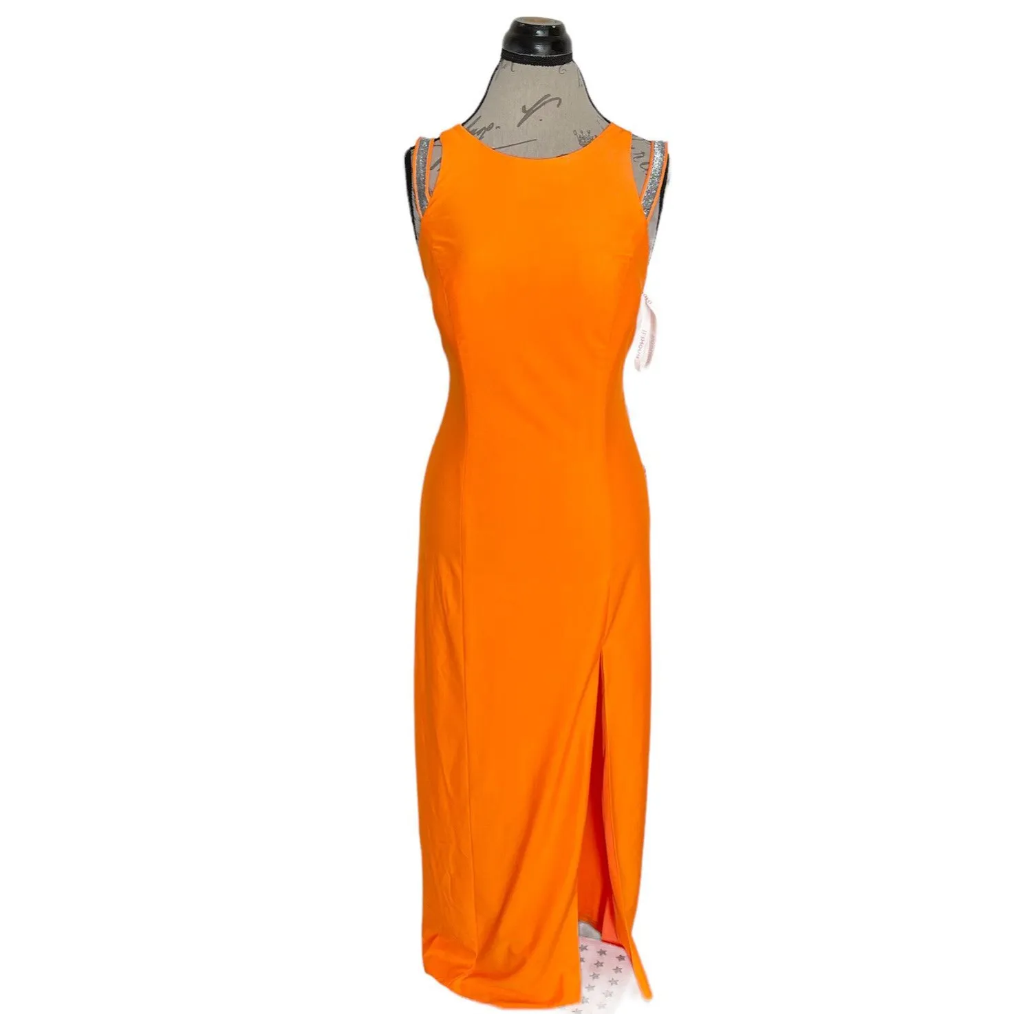 JJ's House Dress Sz 8 Gown Prom Formal Party Holiday New Year's Anniversary Orange - Image 3