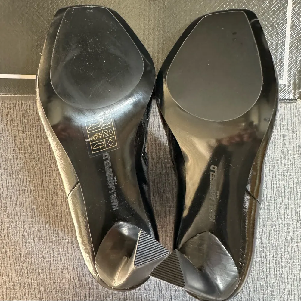 Karl Lagerfeld Paris Vica Black Patent Leather Dress Booties - Image 15