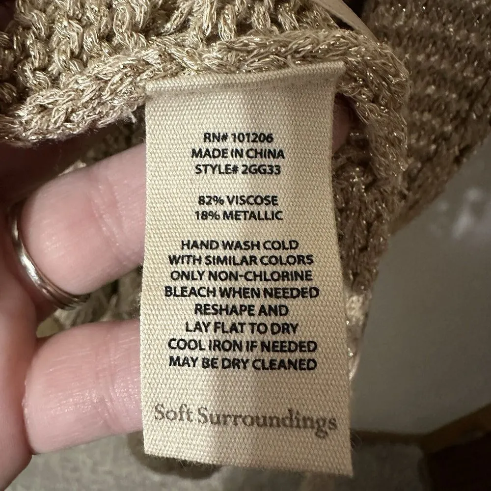 Soft Surroundings Opaline Shimmer Cardigan & Sweater Tank Top Sz‎ Large 2 Piece - Image 8