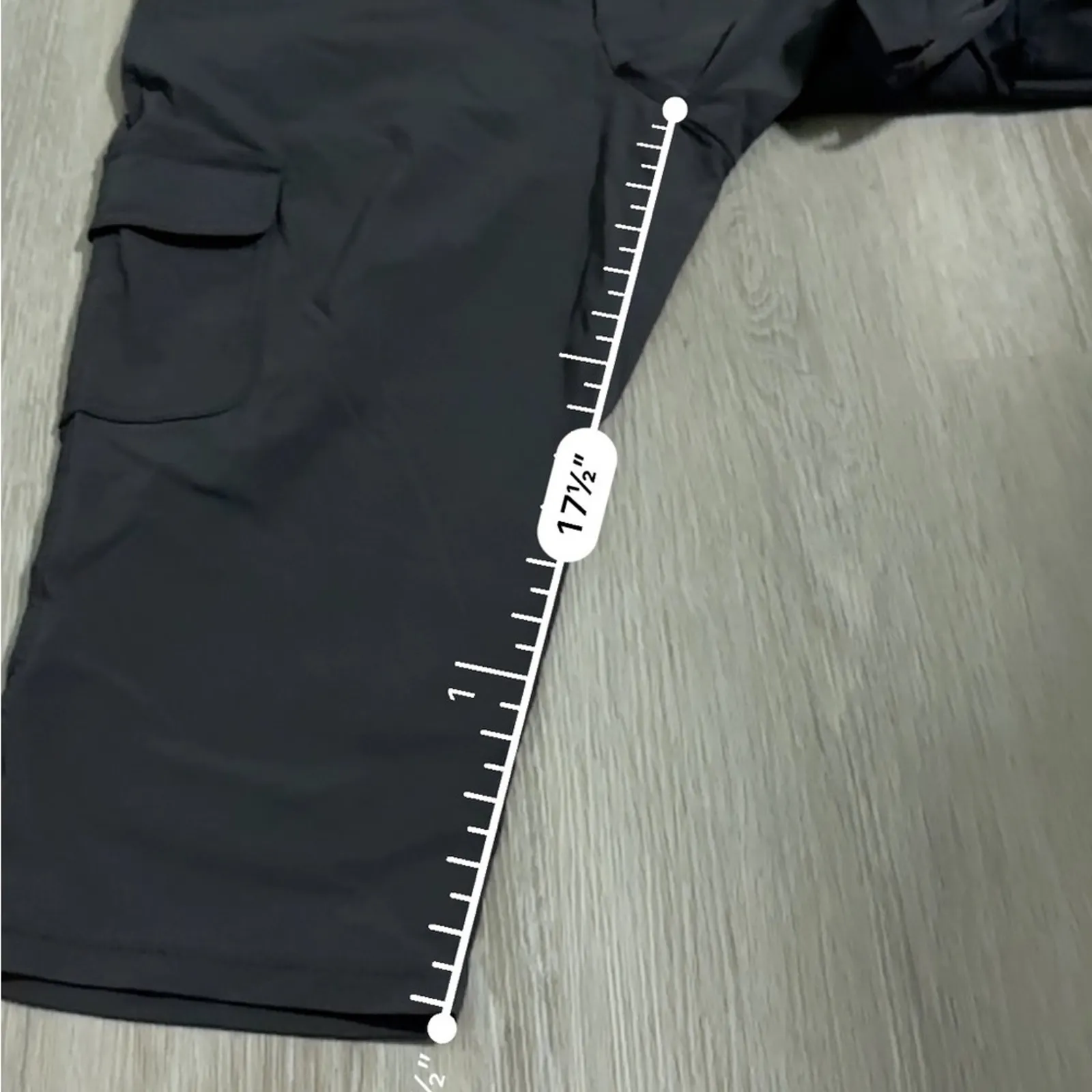 Eddie Bauer Black Slightly‎ Curvy Straight Knee Length Cargo Hiking Shorts Sz 8P - Image 11