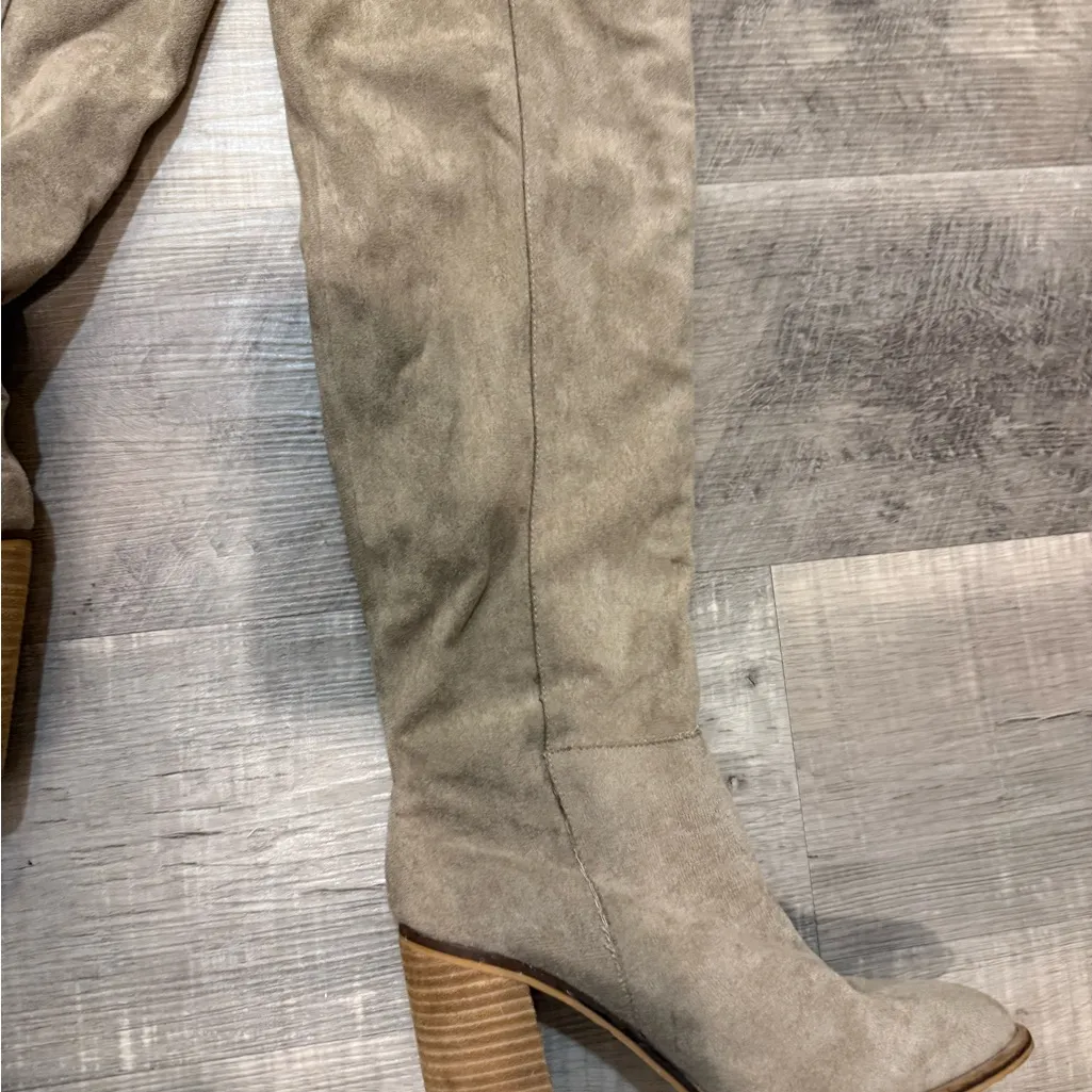 Mi.iM Taupe Over the Knee Boots Gray Size 7.5 - Image 2