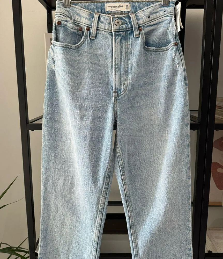Abercrombie & Fitch  Curve Love The 90’s Straight Ultra High Rise Jeans 24/ 00 S - Image 2