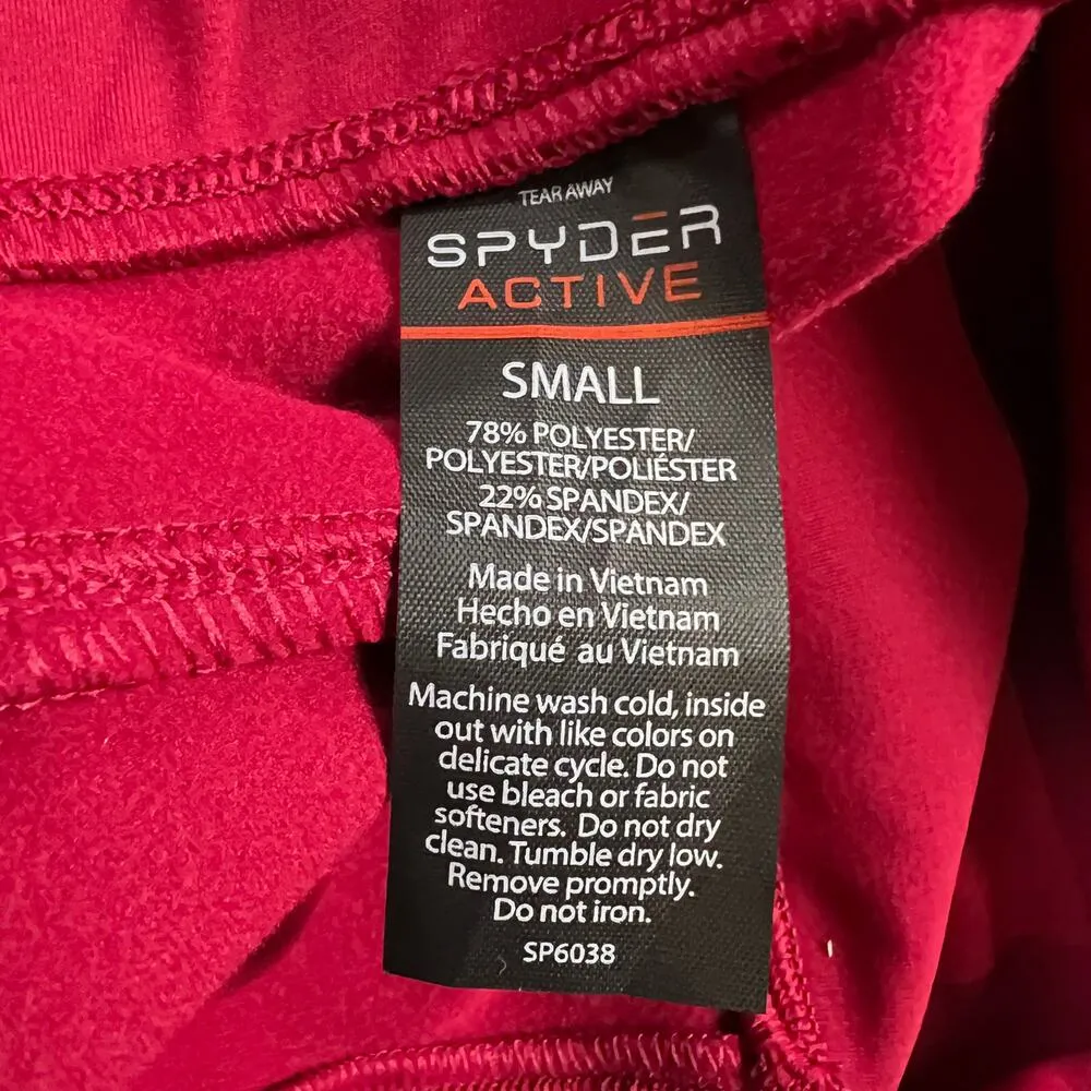 Spyder  Active Heavyweight Compression Fitted Leggings Deep Red Size S - Image 9