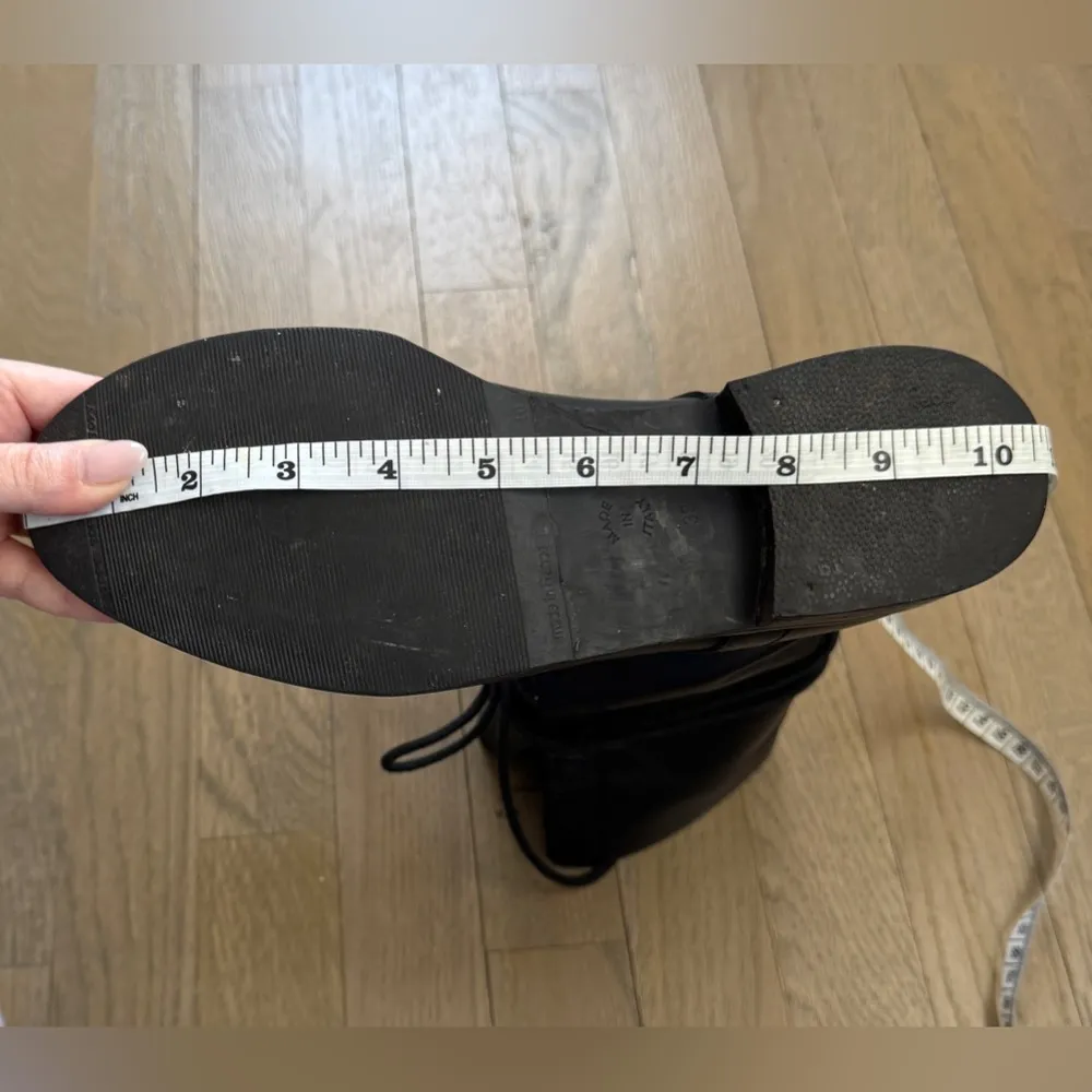 A SOLIANI MILANO Women Gothic Tech Core Combat Black Leather Lace Up Boots SZ 38 - Image 11