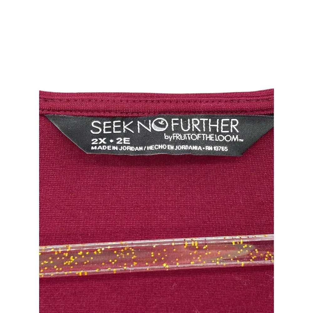 Seek No Further by Fruit of the Loom Women's Plus Size Ponte ¾ Sleeve‎ V-Neck 2X - Image 6