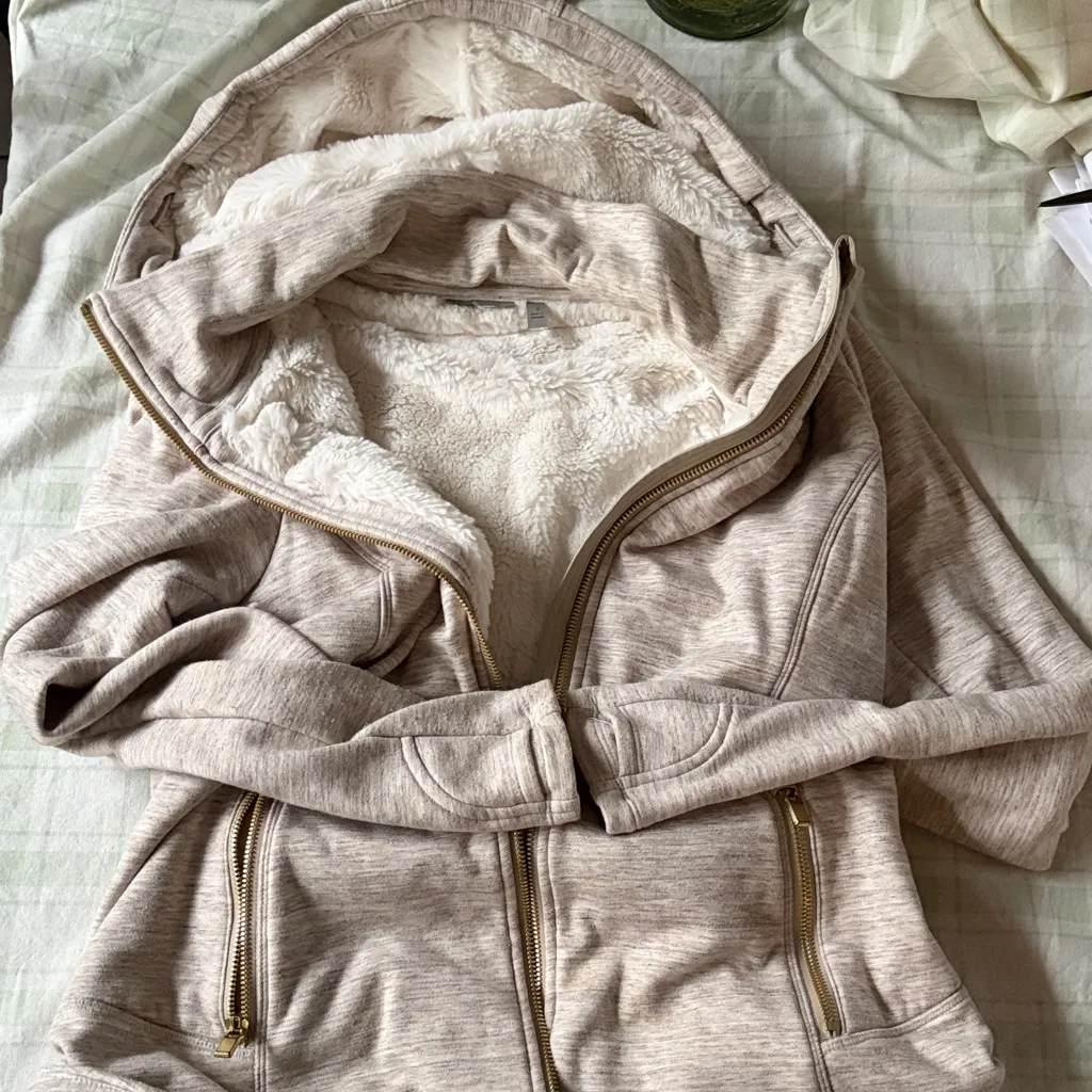 Athleta Beige Hooded Zip-Up Jacket - Image 6
