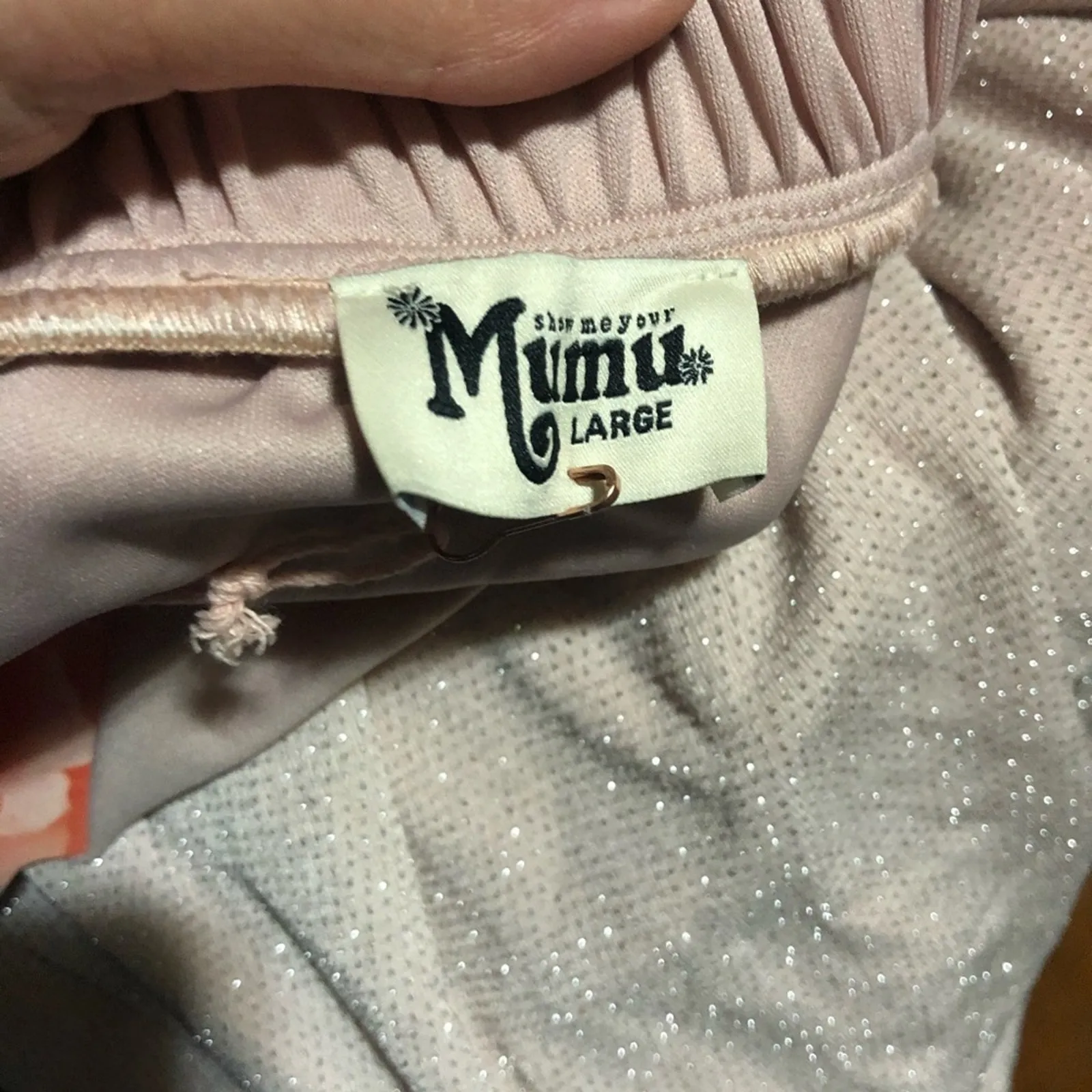 NWT Show me Your Mumu Amanda dancing Queen shine blush maxi dress LARGE - Image 4