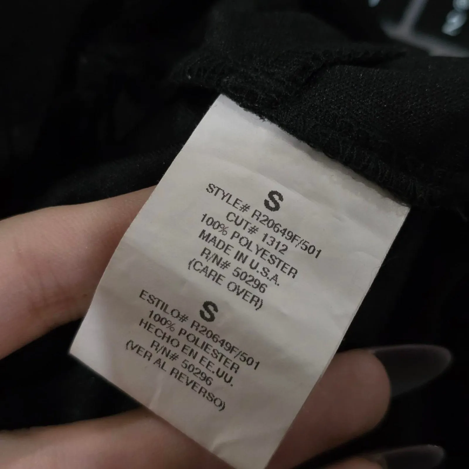 Y2K Black Mesh Midi Babydoll Dress Asymmetrical Hem Small Fairy Grunge Goth Size M - Image 8