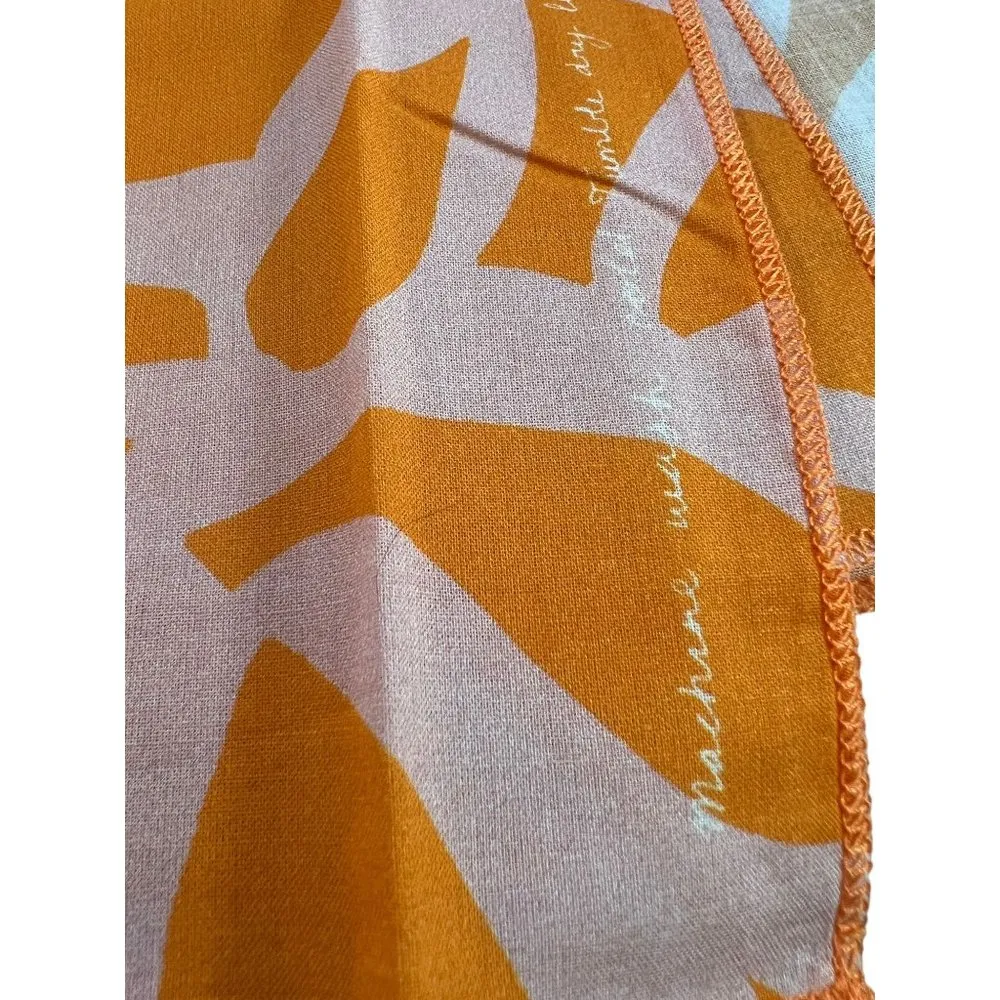 Sanctuary Scarf Orange Light Pink 26" x 23.5"  NEW Summer Hair Scarf - Image 3