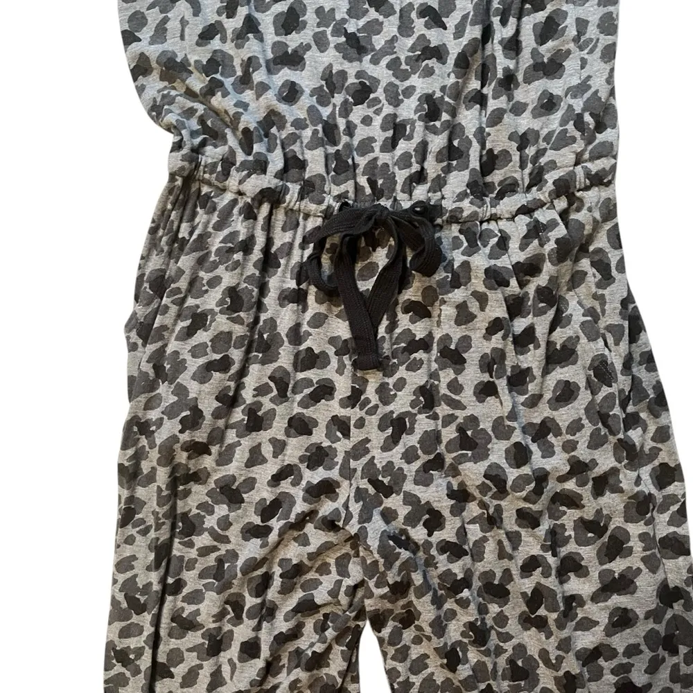 AERIE Leopard Cheetah Print Elastic Waist Racerback Sleeveless Jumpsuit, Sz XS - Image 10