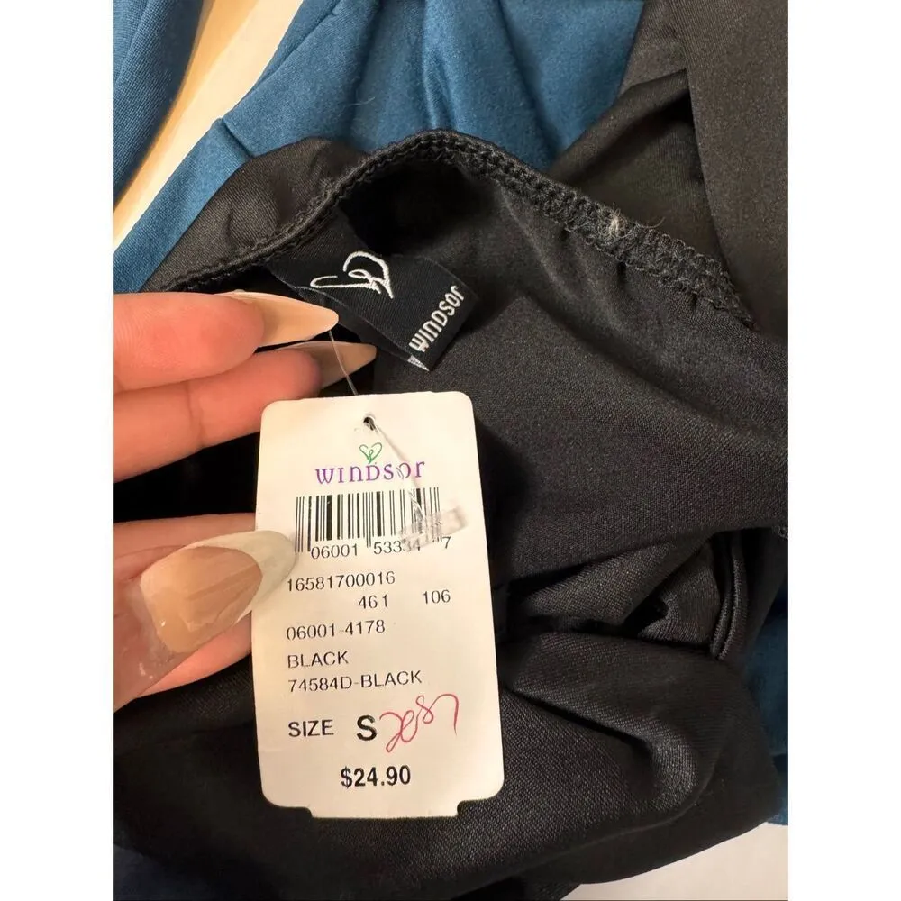 Windsor Black Halter Cutout One-Piece bodysuit Women’s Size Small - Image 5